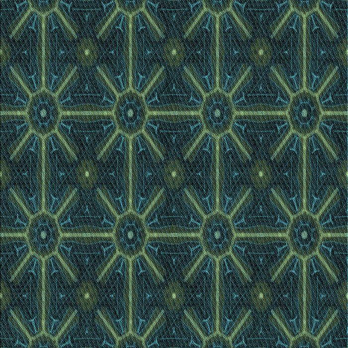 Patterned Deep Teal Green Rug, pat2997lblu