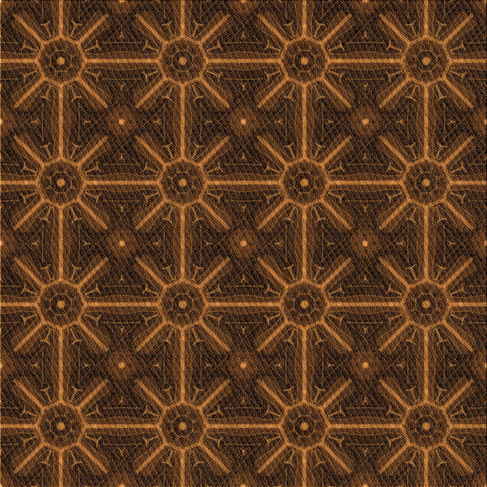 Round Patterned Mahogany Brown Rug, pat2997org