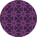 Square Machine Washable Transitional Dark Orchid Purple Rug in a Living Room, wshpat2997pur