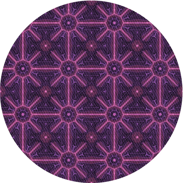 Square Patterned Dark Orchid Purple Rug, pat2997pur