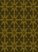 Patterned Dark Yellow Green Rug, pat2997yw