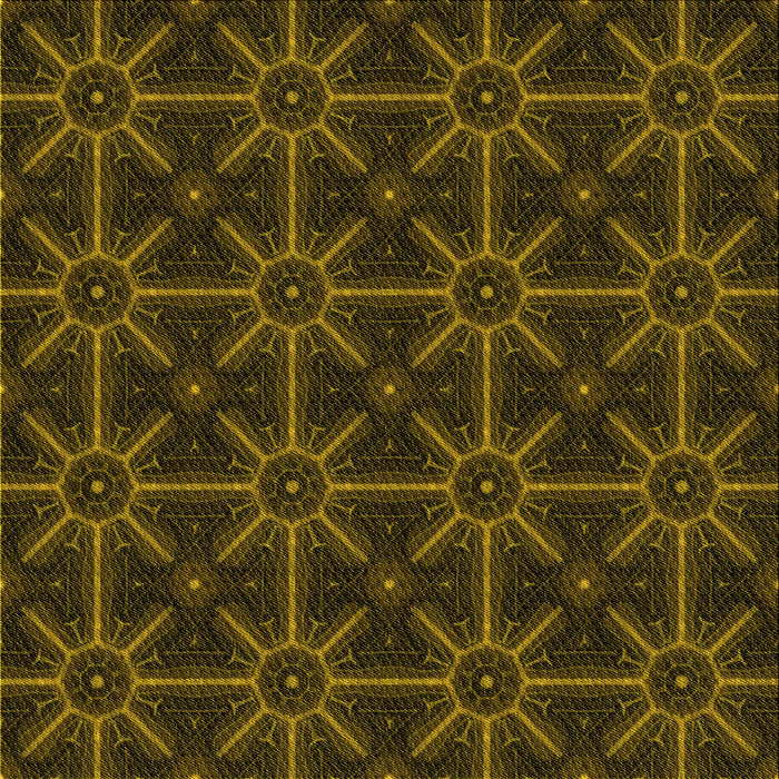 Round Machine Washable Transitional Dark Yellow Green Rug, wshpat2997yw