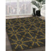 Patterned Mid Gray Novelty Rug in Family Room, pat2997