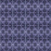 Round Patterned Periwinkle Purple Rug, pat2998blu