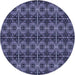 Square Patterned Periwinkle Purple Rug, pat2998blu