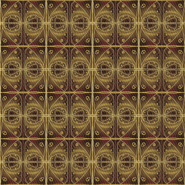 Round Patterned Red Rug, pat2998brn