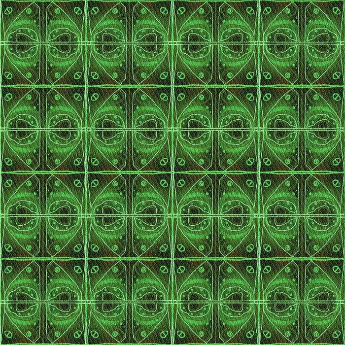 Round Patterned Dark Forest Green Rug, pat2998grn