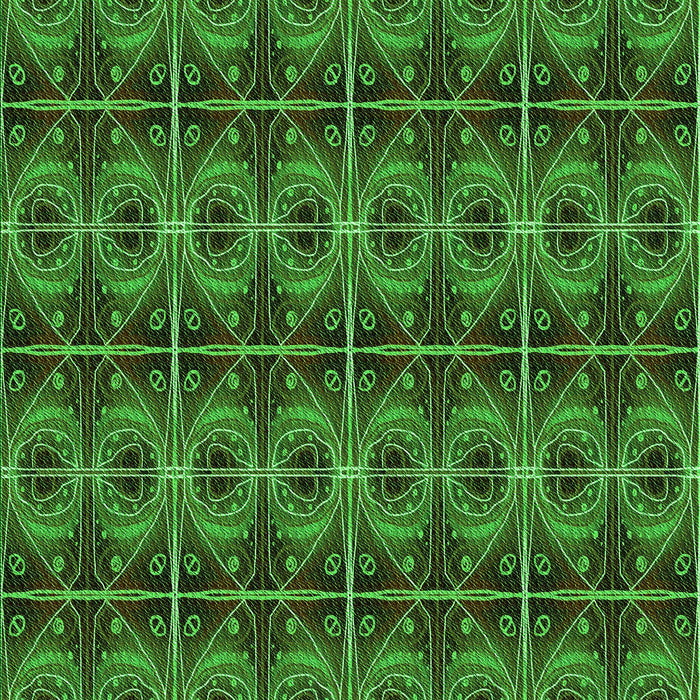 Patterned Dark Forest Green Rug, pat2998grn