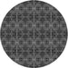 Square Patterned Charcoal Black Rug, pat2998gry