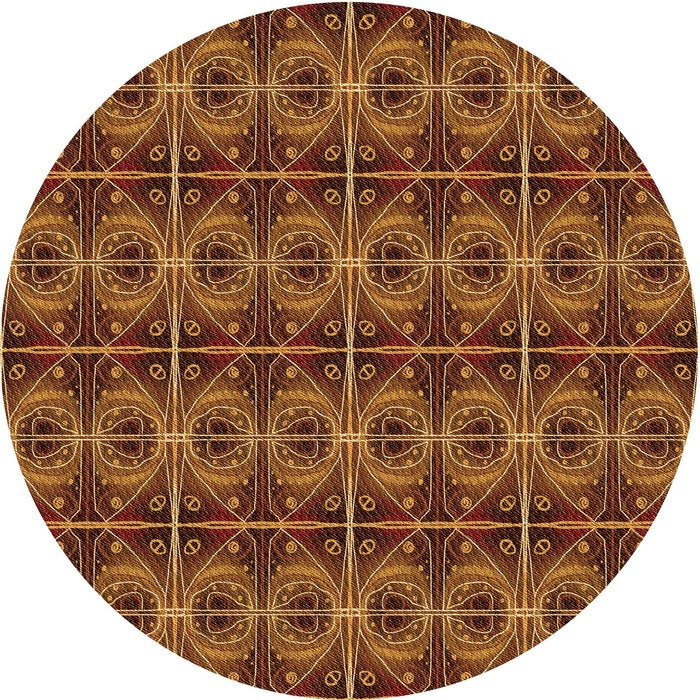 Square Machine Washable Transitional Orange Rug in a Living Room, wshpat2998org