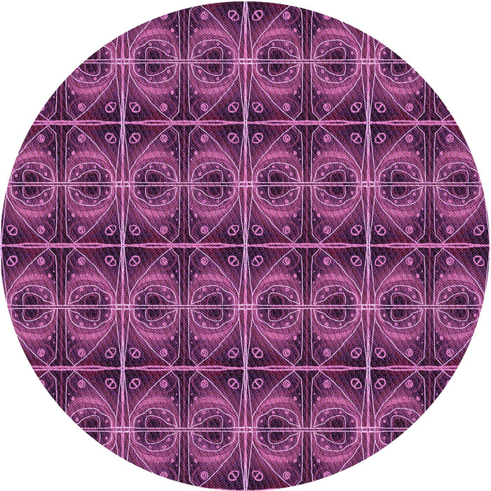 Square Machine Washable Transitional Neon Pink Rug in a Living Room, wshpat2998pur