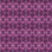 Round Patterned Neon Pink Rug, pat2998pur
