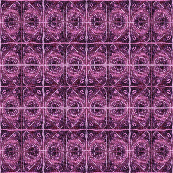 Round Machine Washable Transitional Neon Pink Rug, wshpat2998pur