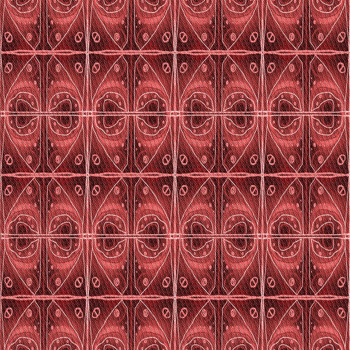 Patterned Red Rug, pat2998rd