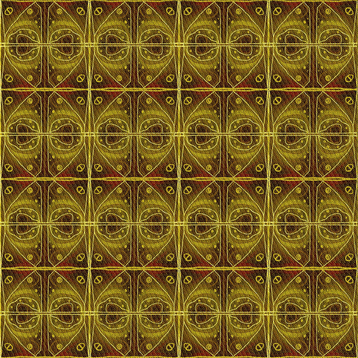 Round Patterned Red Rug, pat2998yw