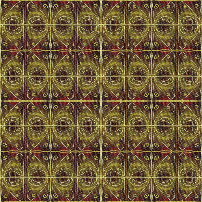 Square Patterned Caramel Brown Novelty Rug, pat2998