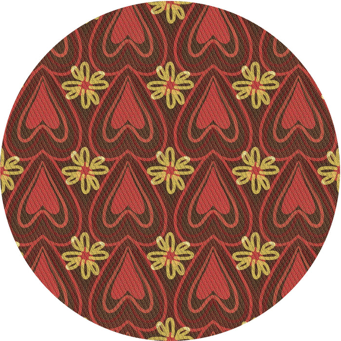 Square Machine Washable Transitional Red Rug in a Living Room, wshpat2999brn