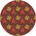 Square Patterned Red Rug, pat2999brn