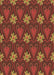 Patterned Red Rug, pat2999brn