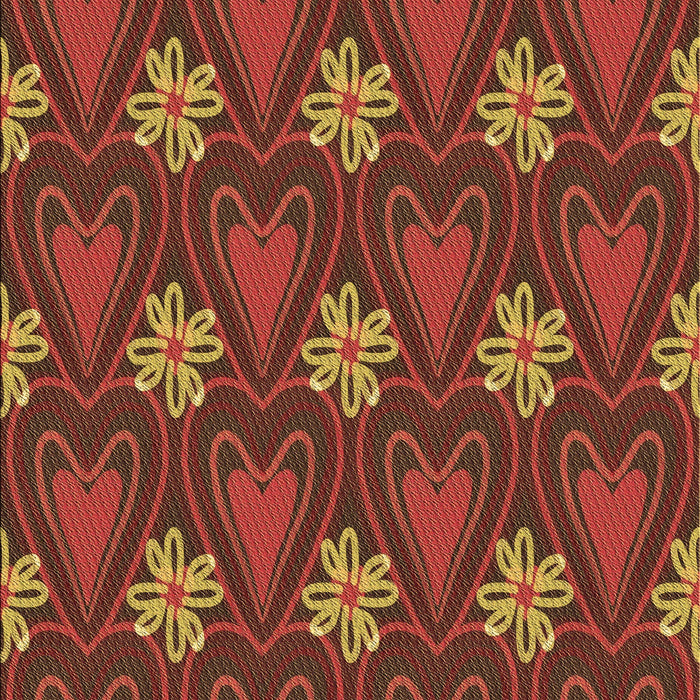 Patterned Red Rug, pat2999brn