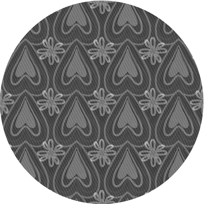 Square Patterned Gray Rug, pat2999gry