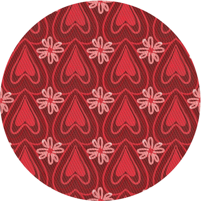 Square Machine Washable Transitional Red Rug in a Living Room, wshpat2999rd