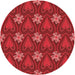 Square Patterned Red Rug, pat2999rd