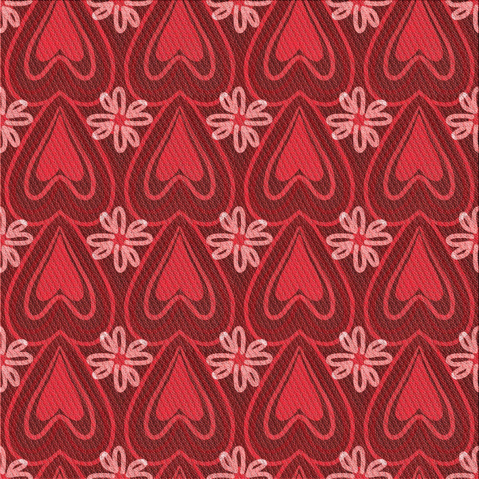 Round Patterned Red Rug, pat2999rd