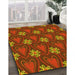 Machine Washable Transitional Tomato Red Rug in a Family Room, wshpat2999yw