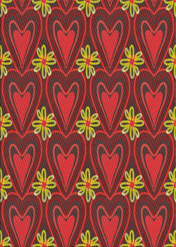 Machine Washable Transitional Tomato Red Rug, wshpat2999