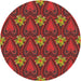 Sideview of Patterned Red Novelty Rug, pat2999