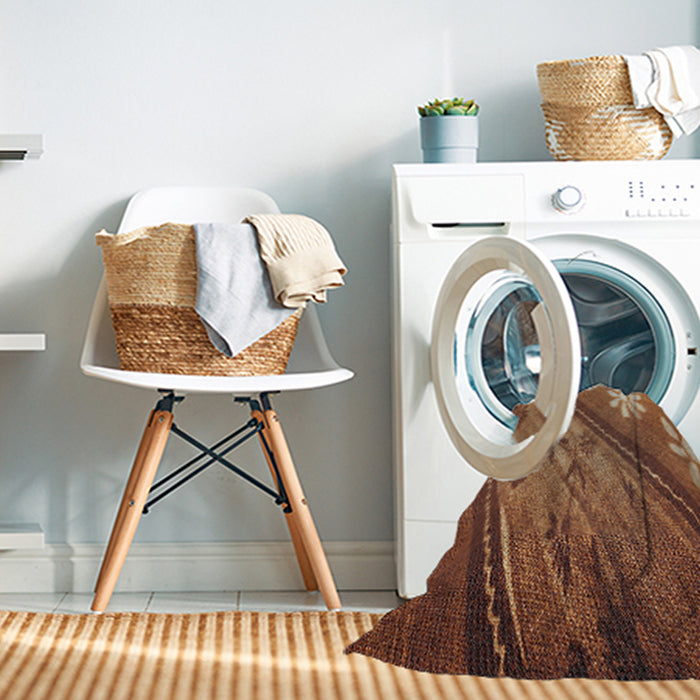 Machine Washable Transitional Saffron Red Rug in a Washing Machine, wshpat299