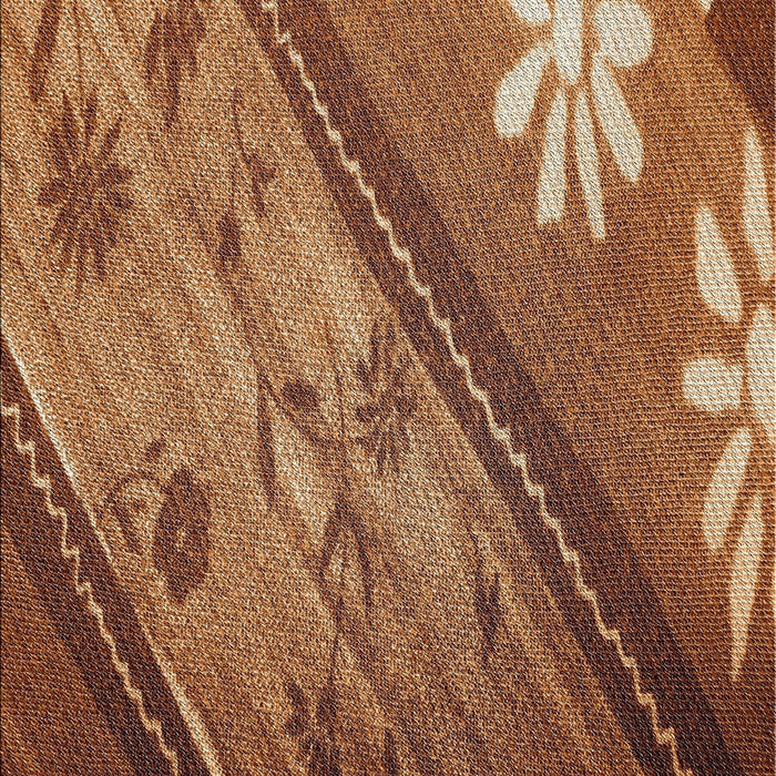 Patterned Saffron Red Novelty Rug, pat299