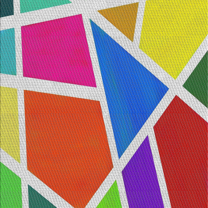 Patterned Green Modern Rug, pat29