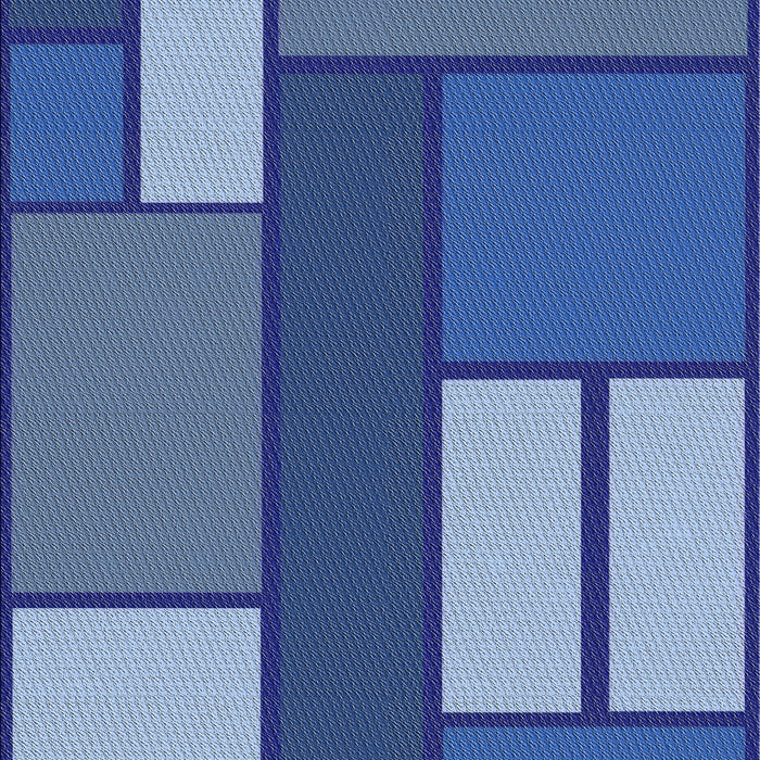 Patterned Blue Abstract Machine Washable Rug, wshpat2