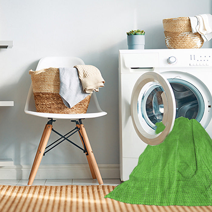 Machine Washable Transitional Emerald Green Rug in a Washing Machine, wshpat3grn