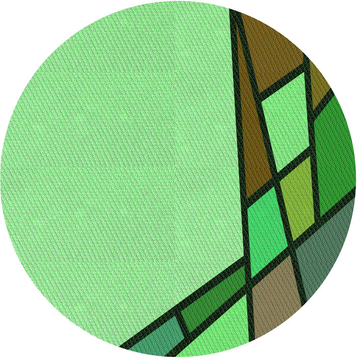 Square Machine Washable Transitional Dark Lime Green Rug in a Living Room, wshpat30grn