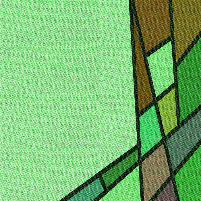 Round Patterned Dark Lime Green Rug, pat30grn