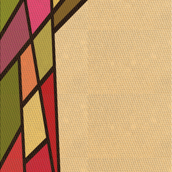 Square Patterned Red Rug in a Living Room, pat30org