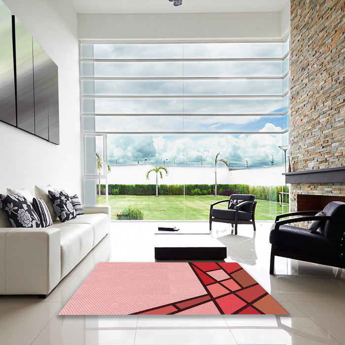 Machine Washable Transitional Red Rug in a Kitchen, wshpat30rd