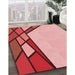 Machine Washable Transitional Red Rug in a Family Room, wshpat30rd