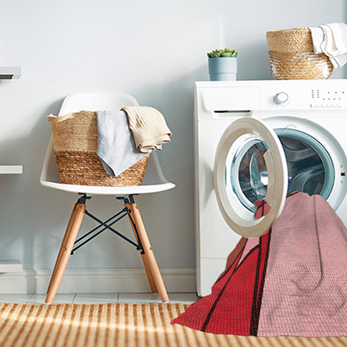 Machine Washable Transitional Red Rug in a Washing Machine, wshpat30rd