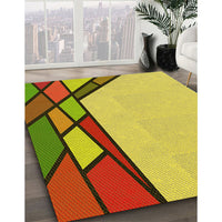 Patterned Yellow Rug, pat30yw