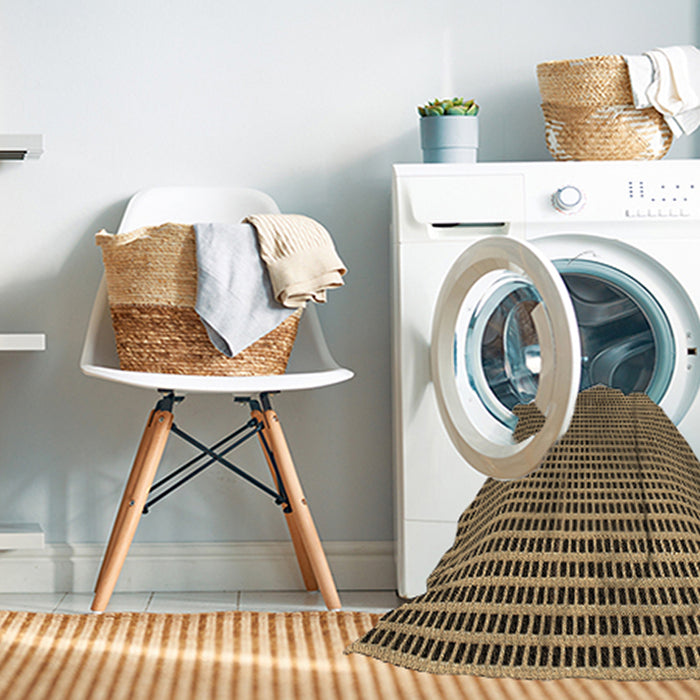 Machine Washable Transitional Orange Rug in a Washing Machine, wshpat300brn