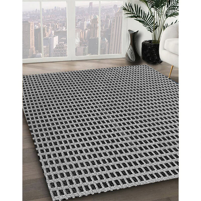Patterned Cloud Gray Rug in Family Room, pat300gry