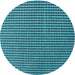 Square Patterned Bright Turquoise Blue Rug, pat300lblu