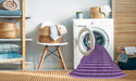 Machine Washable Transitional Violet Purple Rug in a Washing Machine, wshpat300pur