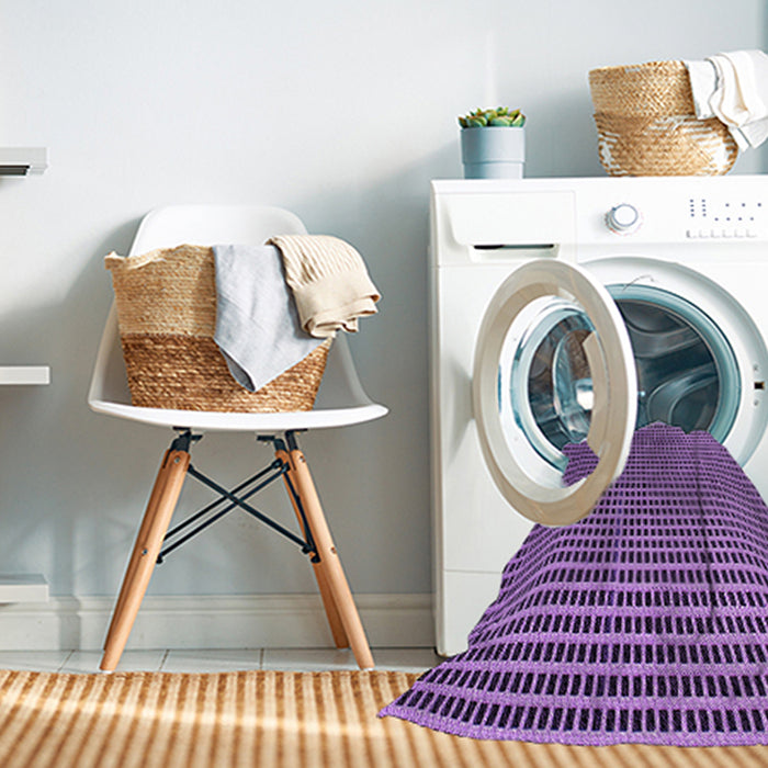 Machine Washable Transitional Violet Purple Rug in a Washing Machine, wshpat300pur
