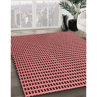 Patterned Saffron Red Rug, pat300rd