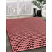 Patterned Saffron Red Rug in Family Room, pat300rd